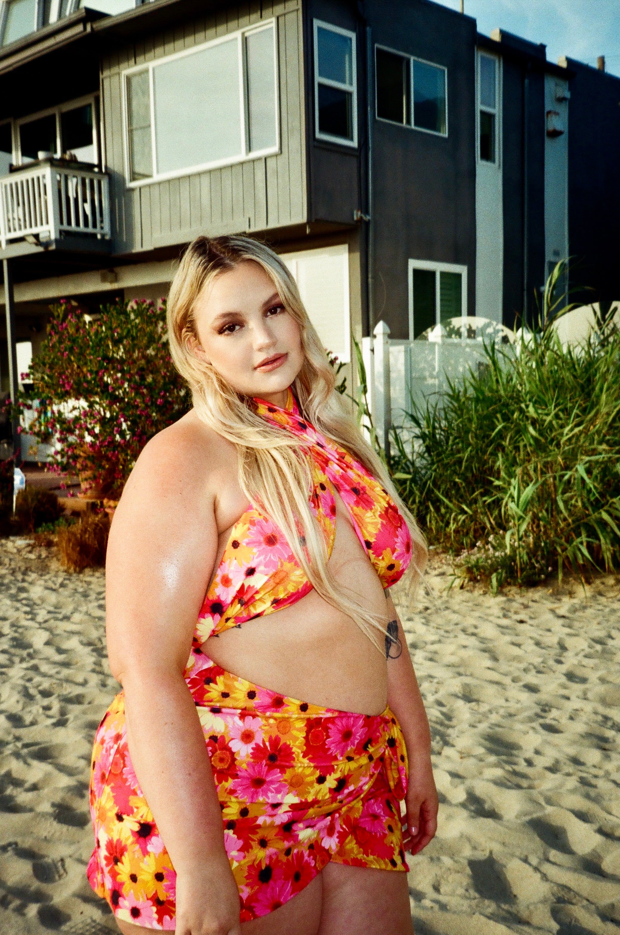 Alma Skirt in Pink Daisy - Image 4