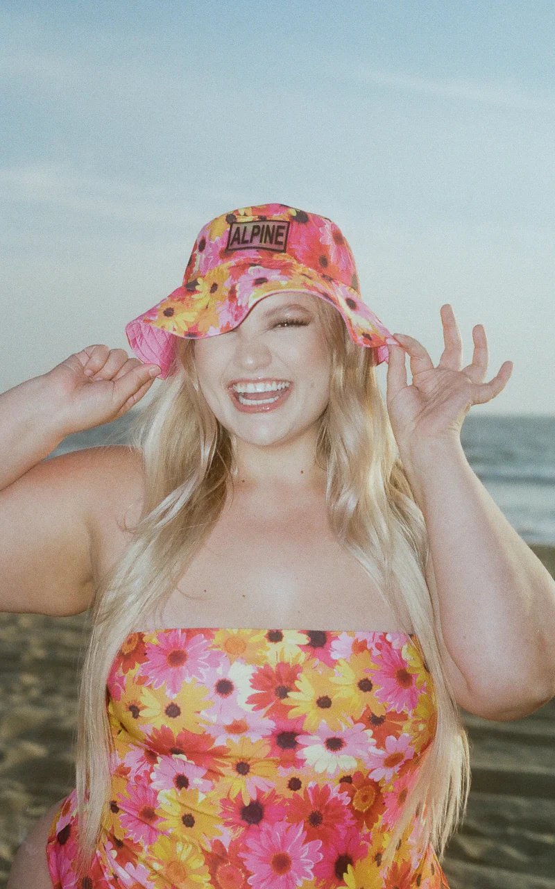 Alpine Bucket Hat in Pink Daisy - Image 3