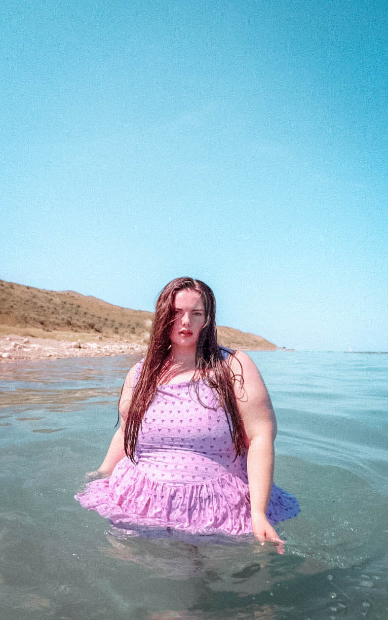 Halter Mini Dress in Lavender - Image 4