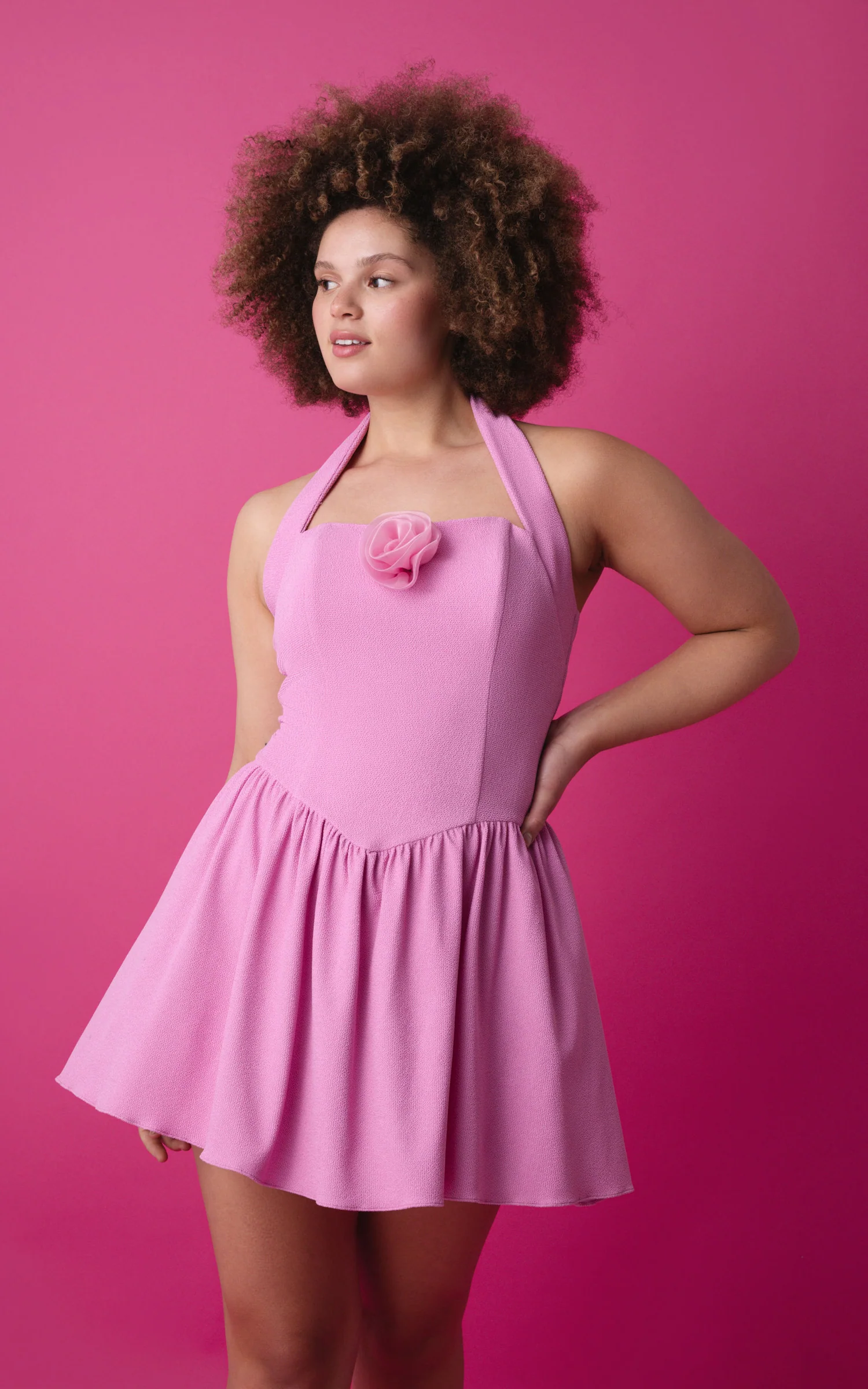 Halter Mini Dress - Image 3