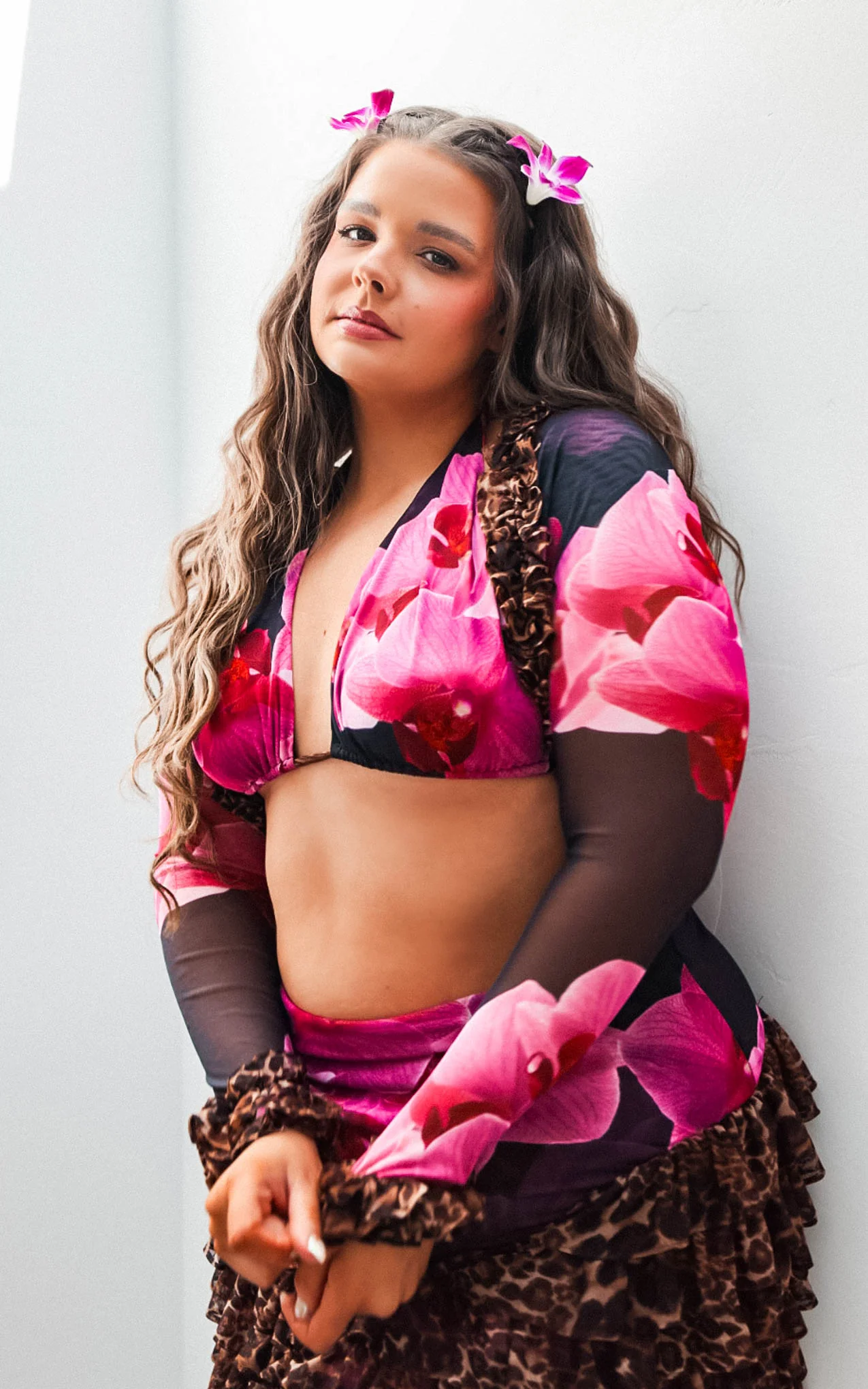 Orchid Leopard Breeze Shrug - Image 4