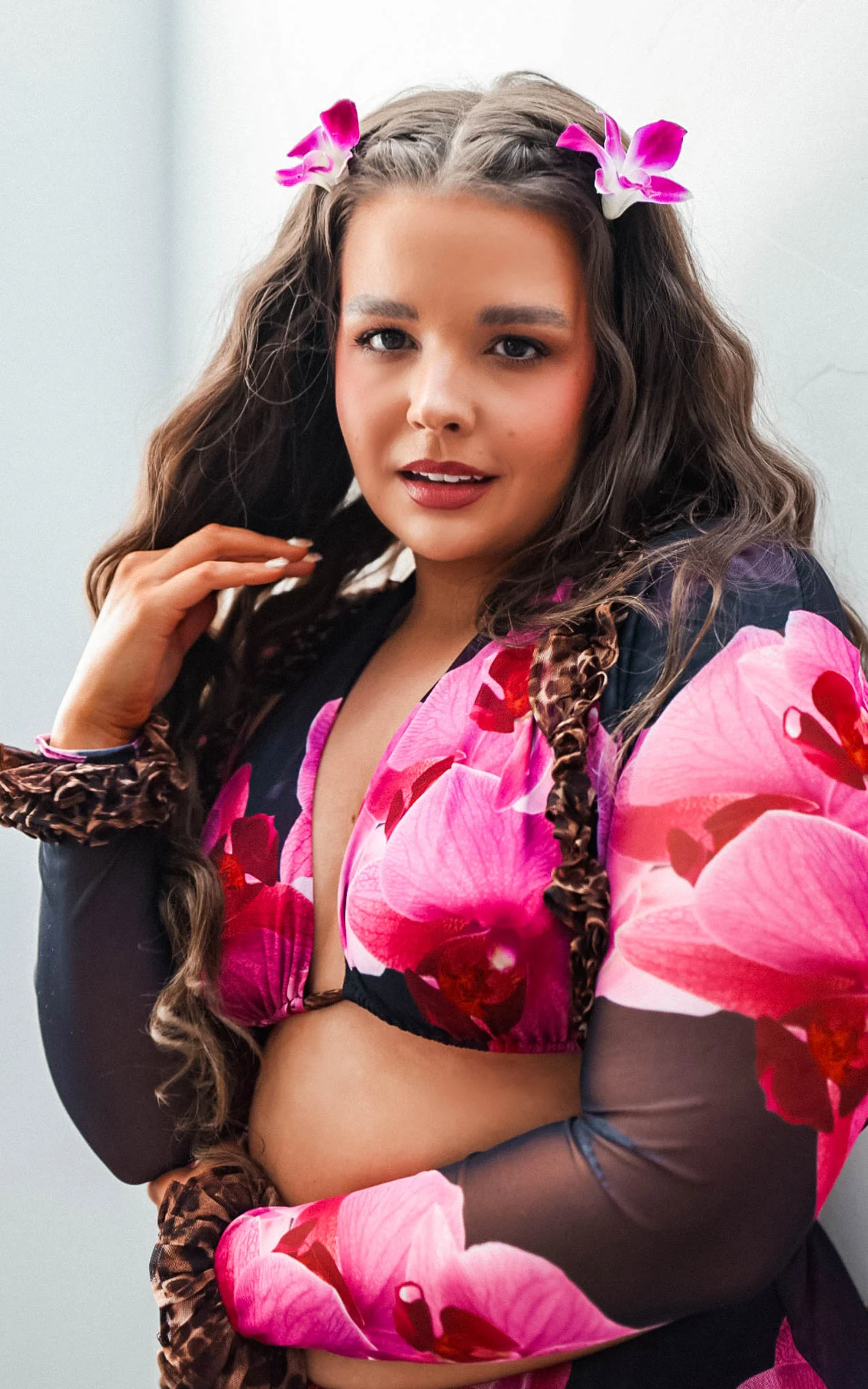 Orchid Leopard Breeze Shrug - Image 5