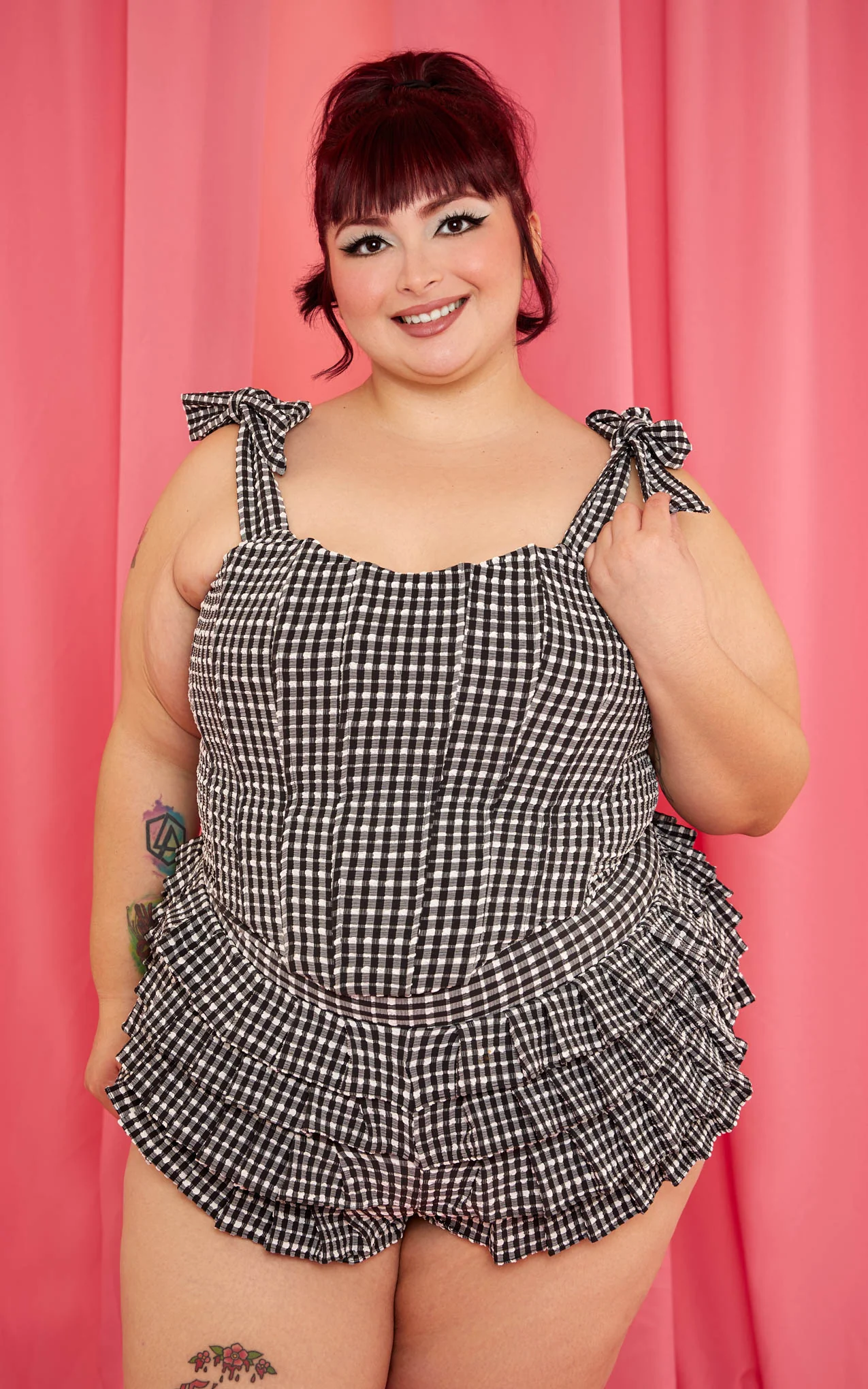 The Corset Top in Black & White - Image 9